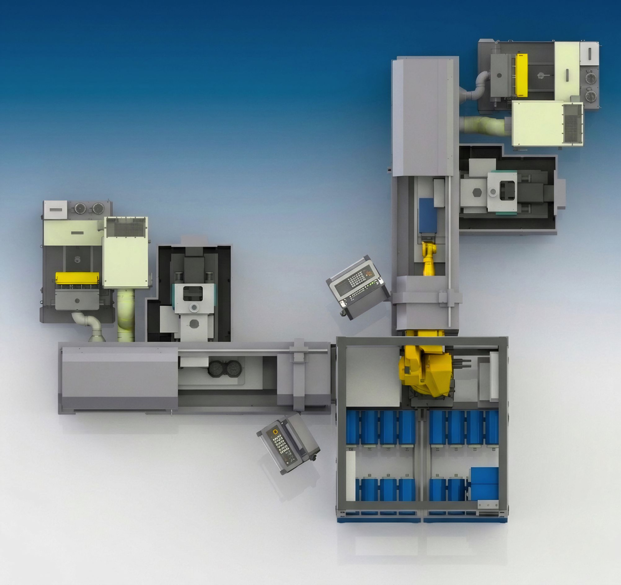 multiROB Automatisierung mit Doppelbeladung